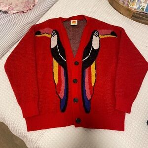 FARM RIO RED CARDIGAN